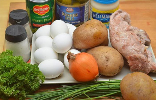 продукты для оливье